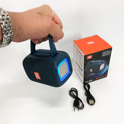 Портативна Bluetooth колонка TG339 5W з RGB підсвічуванням, Bluetooth колонка для вулиці. Колір: синій