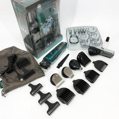 Машинка для стрижки волос, носа, бороды, бритва VGR V-102 5в1 беспроводной триммер с дисплеем