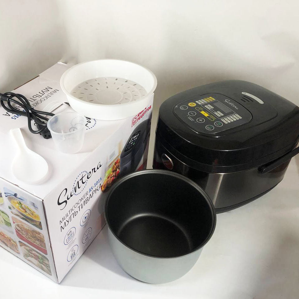 Мультиварка 5 л Suntera AS-1015, электронные мультиварки рисоварки, антипригарные мультиварки рисоварки