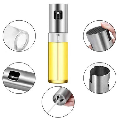 Бутылочка со спреем для пищевых жидкостей (масло, уксус) 100мл, Емкость для подсолнечного масла