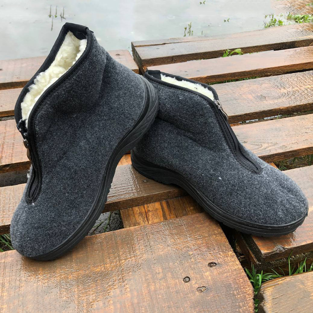 Черевики чоловічі на застібці 42 розмір, черевики чоловічі для роботи. Колір: сірий