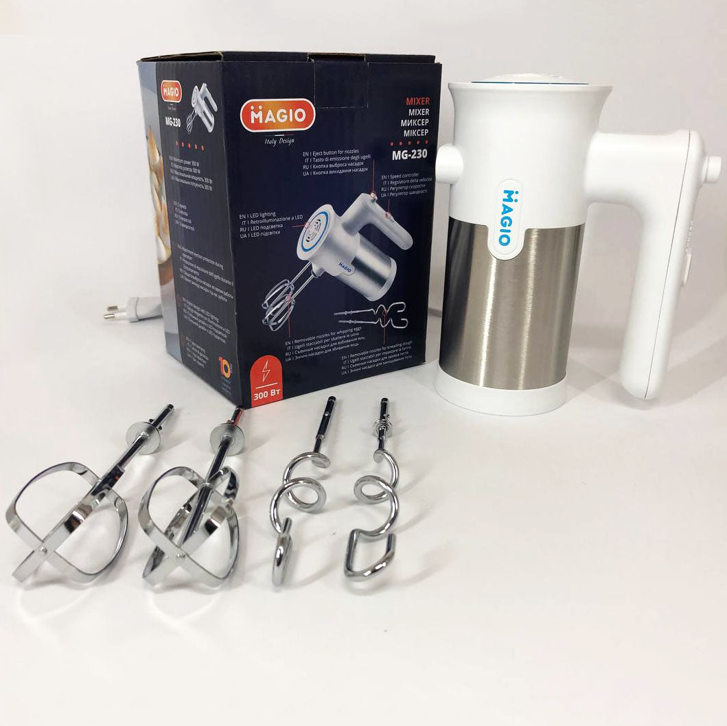 Миксер ручной Magio MG-230, мощный миксер, миксер блендер ручной, бытовые миксеры, кухонный миксер