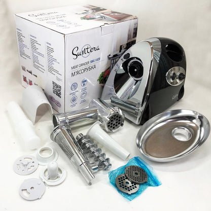 Электромясорубка Suntera SMG-5420B 1800 Вт, электромясорубка соковыжималка для томатов, мясорубка для дома