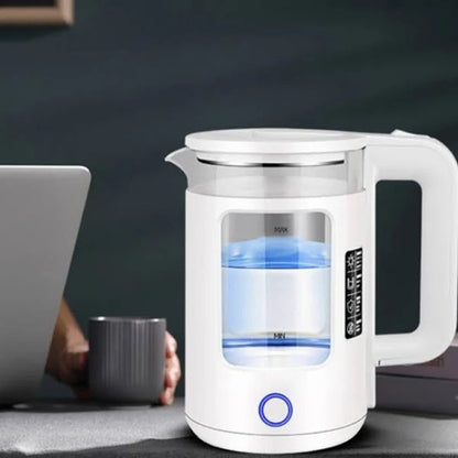 Электрочайник Rainberg RB-2220 стеклянный, дисковый прозрачный. Чайник с подсветкой 2200 Вт. Цвет: белый