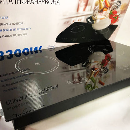 Электроплита большая индукционная на 2 конфорки Suntera ICD-2202 2200 Вт, Электроплита настольная от сети