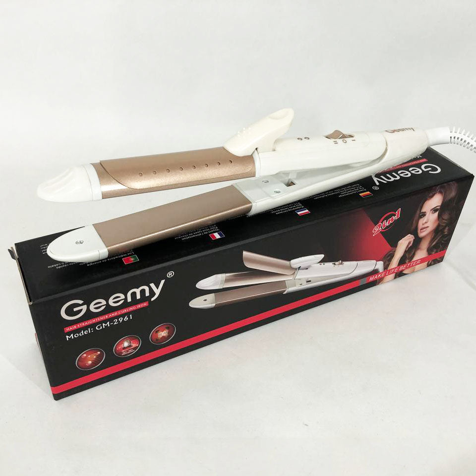 Щипцы утюжок для волос GEMEI GM-2961, стайлер для завивки, прибор для завивки волос, утюжок