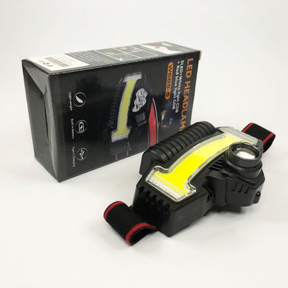 Налобный фонарик Bailong BL-W685-LTS+COB+RGB, 5 режимов, водостойкий, ударостойкий, USB кабель Type-c