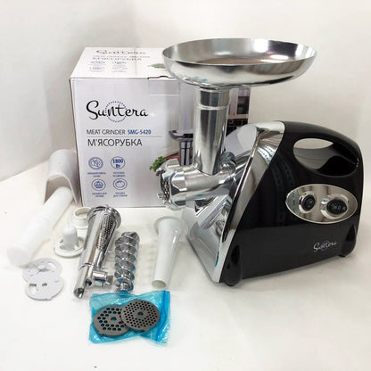 Электромясорубка Suntera SMG-5420B 1800 Вт, электромясорубка соковыжималка для томатов, мясорубка для дома