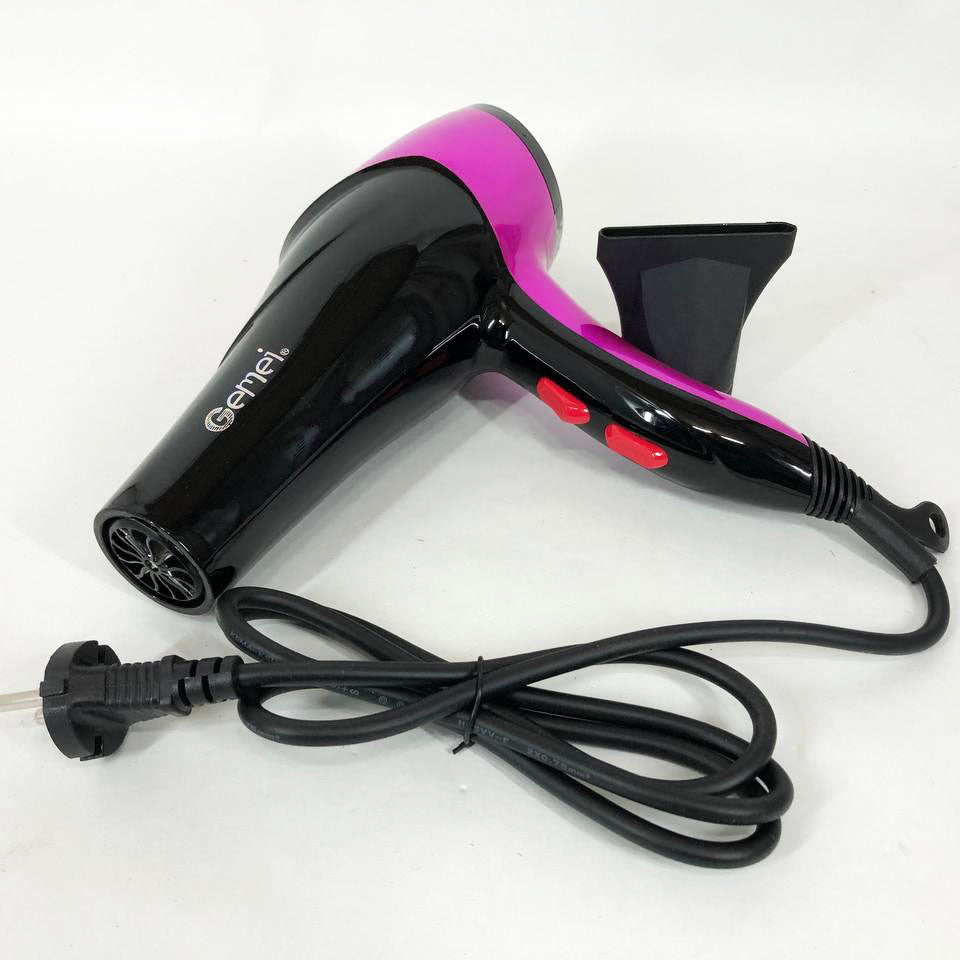 Фен GEMEI GM-1766 2.6кВт АС, женский фен для волос, электрофен для волос. Цвет: фиолетовый