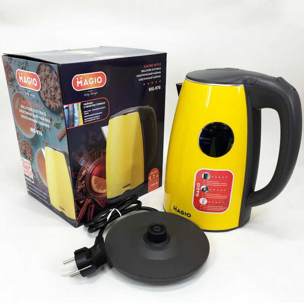 Электрочайник MAGIO MG-976, маленький электрочайник, хороший электрический чайник, электронный чайник