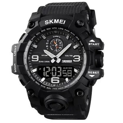 Часы наручные мужские SKMEI 1586BK BLACK, водонепроницаемые мужские часы, часы спортивные. Цвет: черный