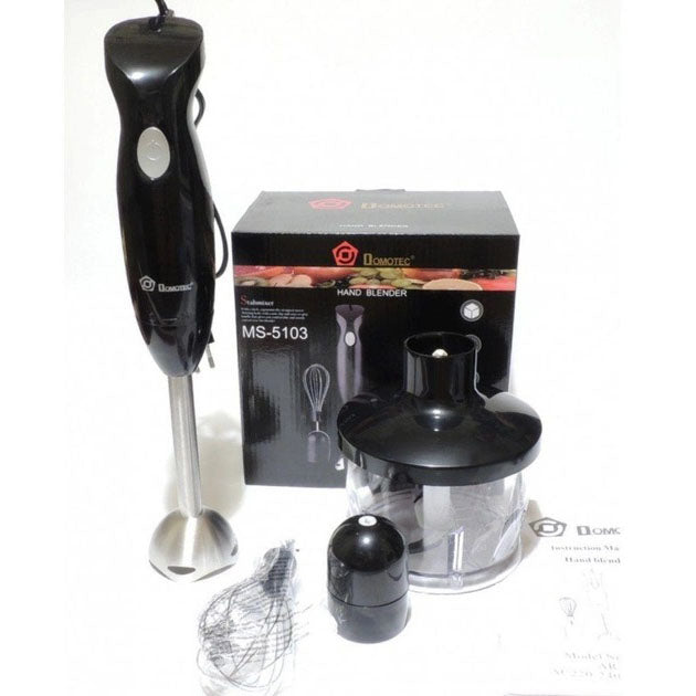 Блендер DOMOTEC MS-5103 3в1 погружной, 500 Вт, ручной погружной блендер, электрический блендер