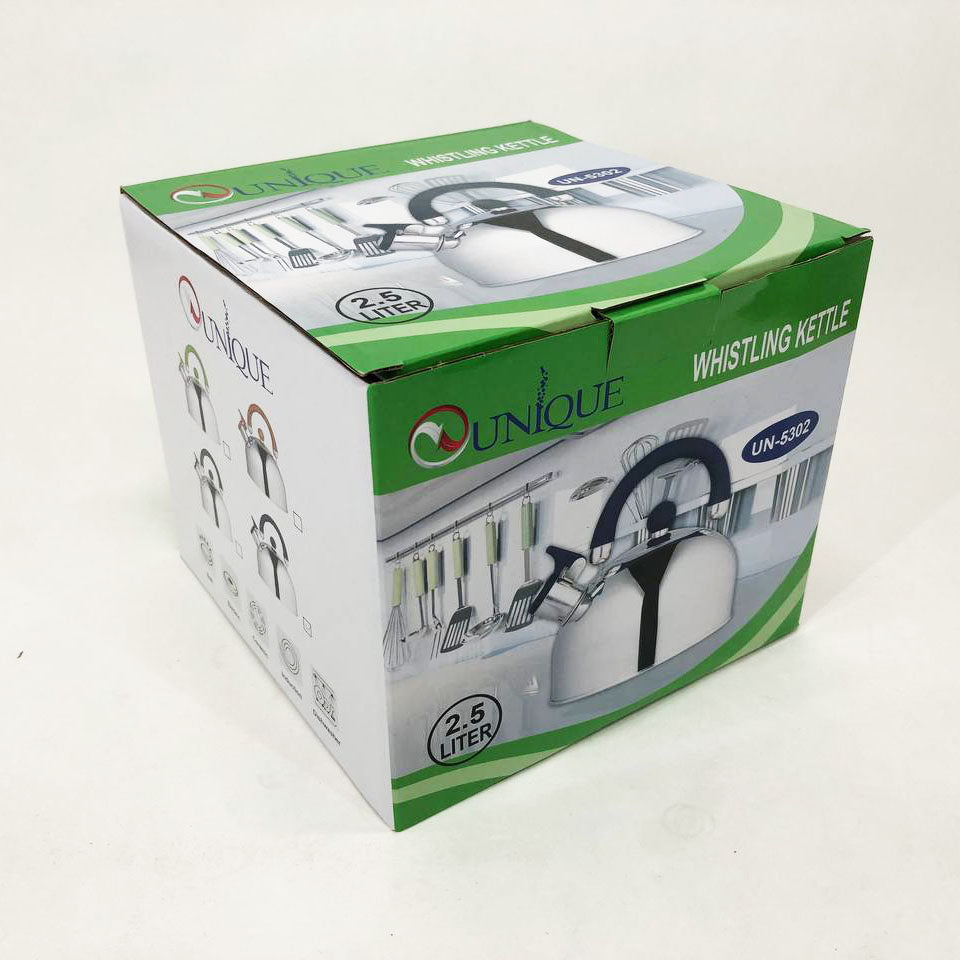 Чайник Unique со свистком UN-5302 2.5 л, красивый чайник для газовой плиты. Цвет: фиолетовый