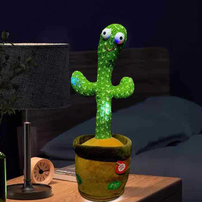 Интерактивная игрушка Dancing cactus говорящий танцующий кактус, мягкая игрушка кактус, Плюшевый кактус