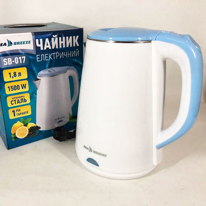 Электрочайник SeaBreeze SB-017 1.8 Л 1500 Вт стильный электрический чайник, чайник електро