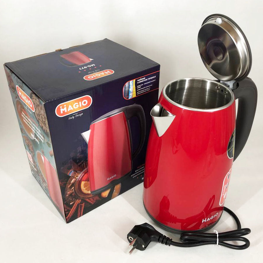 Электрочайник Magio MG-977, 1.7л, хороший электрический чайник, стильный электрический чайник