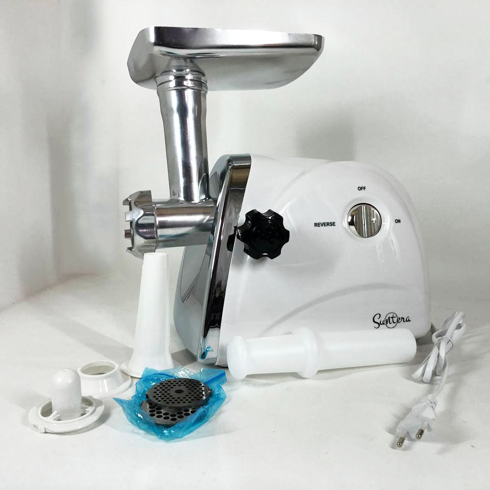 Мясорубка Suntera SMG-5418W, электромясорубка для дома, мясорубка с металлическим редуктором