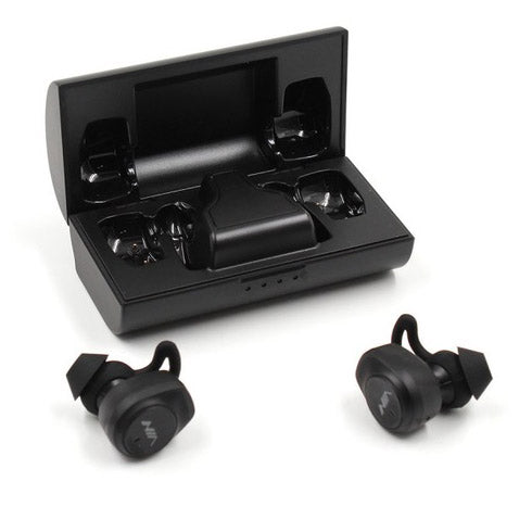 Наушники Bluetooth NIA NB710 с кейсом черные беспроводные, Наушники для тренировок сенсорные беспроводные