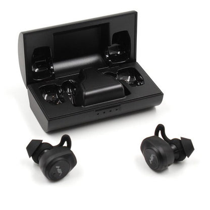 Наушники Bluetooth NIA NB710 с кейсом черные беспроводные, Наушники для тренировок сенсорные беспроводные