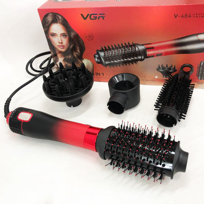 Фен-щітка стайлер VGR V-484 4 в 1. Колір: червоний