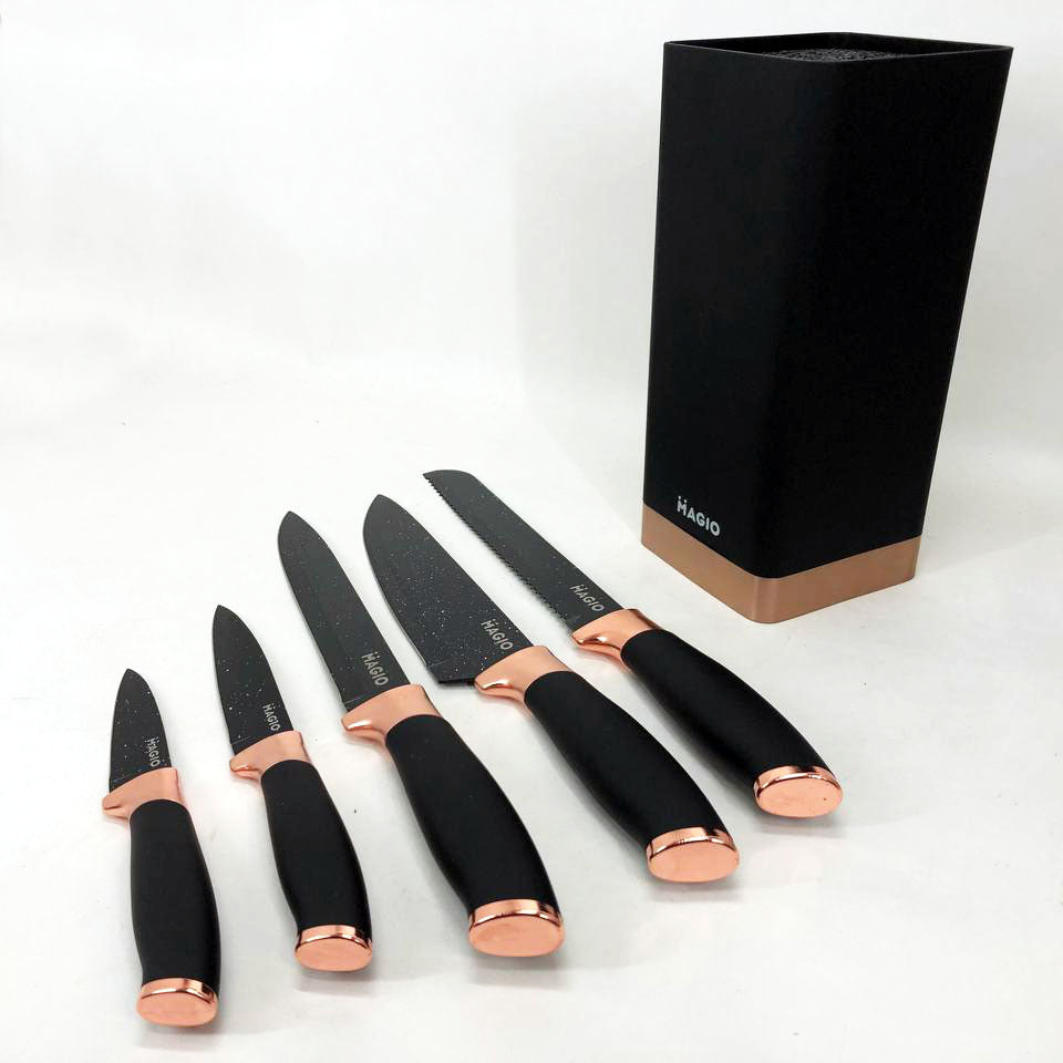 Универсальный кухонный ножевой набор Magio MG-1092 5 шт, набор ножей для кухни, набор кухонных ножей
