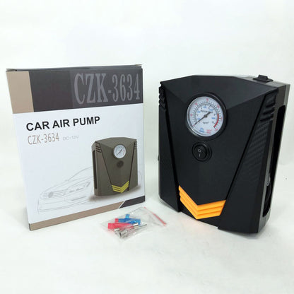 Автомобильный компрессор 12V насос с фонариком, мощный насос для колес автомобиля от прикуривателя