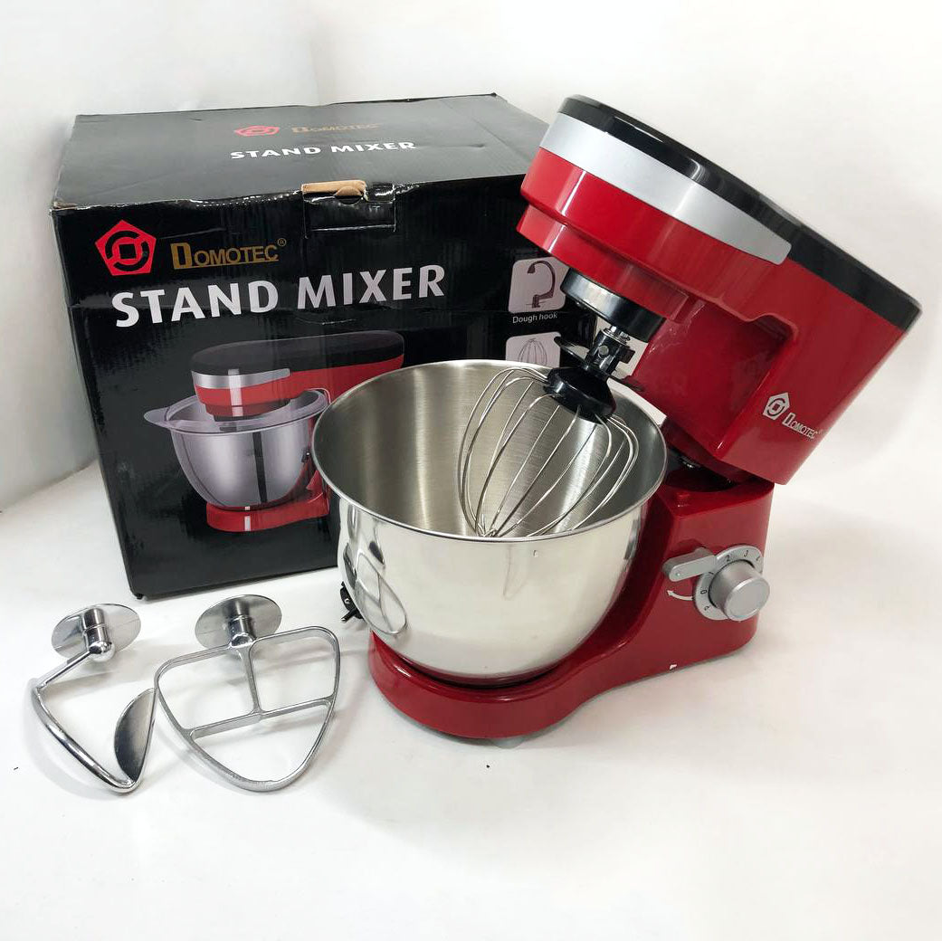 Миксер-тестомес планетарный Domotec MS-1368 на 6 скоростей 3 насадки чаша 4 л 1500 W