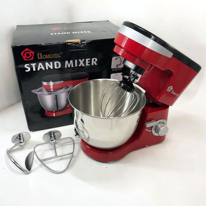 Миксер-тестомес планетарный Domotec MS-1368 на 6 скоростей 3 насадки чаша 4 л 1500 W