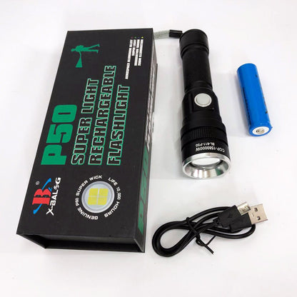 Фонарь аккумуляторный Bailong BL-611-P50, Фонарик полис, Тактичный фонарь, Ручной фонарик led