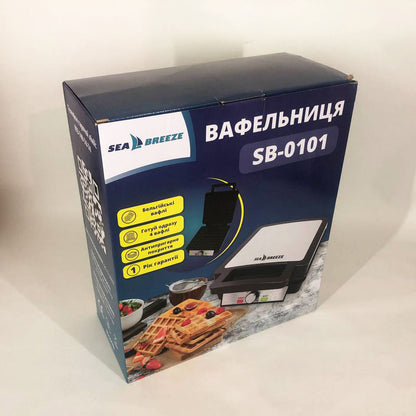 Электровафельница для бельгийских вафель SeaBreeze SB-0101 1200 Вт, Качественная вафельница для вафель