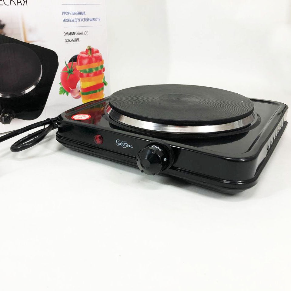 Плита электрическая Suntera SP-1930, плита бытовая, плита домашняя. Цвет: черный