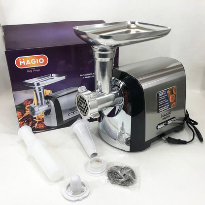Мясорубка Magio MG-269, 2400 W, мясорубка электрическая металл, мясорубка с металлическим редуктором