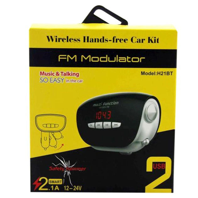 Автомобильный Трансмиттер FM модулятор MOD, Usb трансмиттер, Fm модулятор с аккумулятором. H21 BT