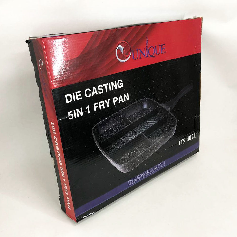 Сковорода с гранитным покрытием 5в1 UNIQUE UN-4021 38*31см антипригарная