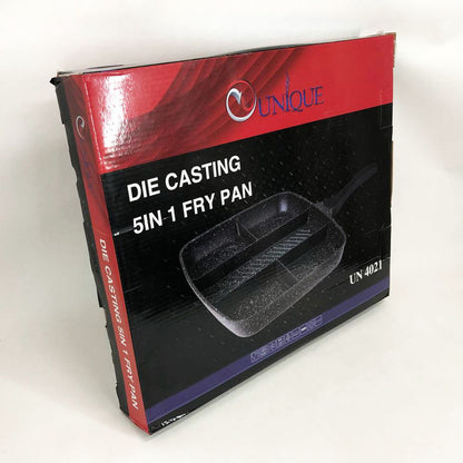 Сковорода с гранитным покрытием 5в1 UNIQUE UN-4021 38*31см антипригарная