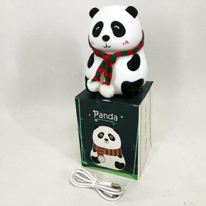 Детский силиконовый ночник светильник Панда 7 цветов, Силиконовый ночник игрушка для детей