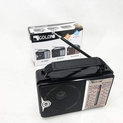 Радиоприёмник портативное радио Golon RX-606 от сети и на батарейках приемник ретро колонка fm акустическая