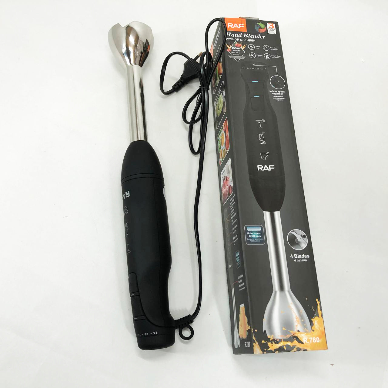 Погружной ручной блендер RAF R.780 1500 Вт