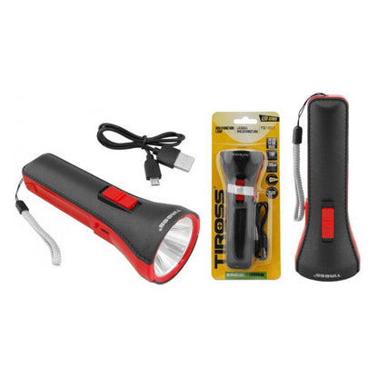 Ручний ліхтар (2 режими роботи) Tiross TS-1851 - економічний акумуляторний ліхтарик. Колір: мікс
