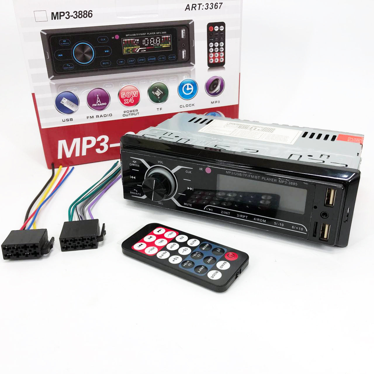 Автомобильная магнитола MP3-3885 ISO 1DIN с сенсорным дисплеем, Бюджетная автомагнитола 1 din