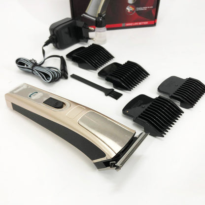 Машинка для стрижки Gemei GM-657 беспроводная с комплектом насадок, Парикмахерские машинки