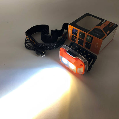 Фонарь налобный WH-0218-XPG(white+yellow)+SMD(red), Налобный фонарь для туризма рыбалки и охоты