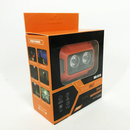 Фонарь налобный WH-0218-XPG(white+yellow)+SMD(red), Налобный фонарь для туризма рыбалки и охоты