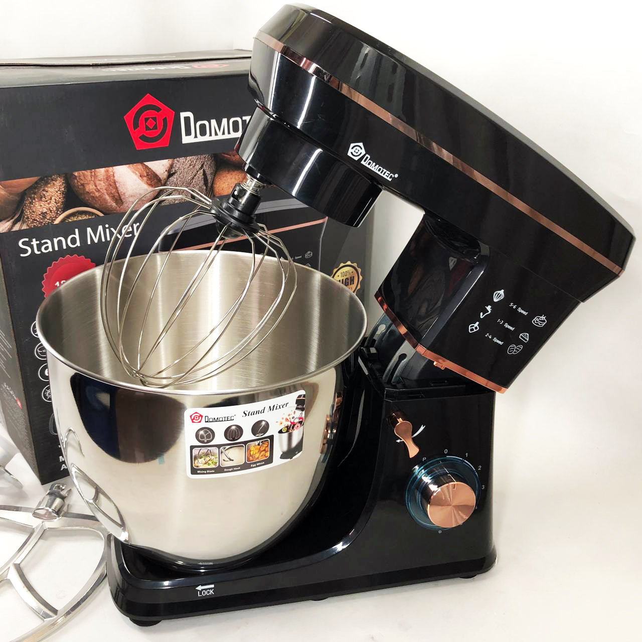 Настольный миксер-тестомес планетарный Domotec R 6673 12 л, Планетарный комбайн Стационарный для дома