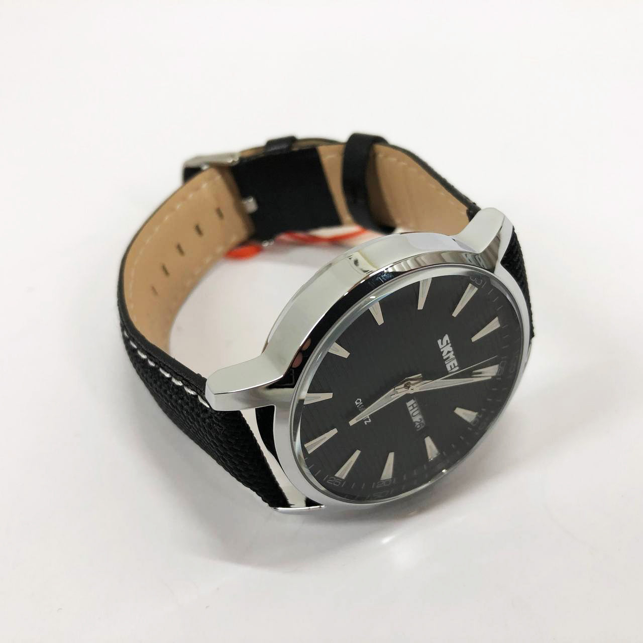 Часы наручные мужские SKMEI 9303SIBK, часы кварцевые мужские, стильные статусные наручные часы стрелочные