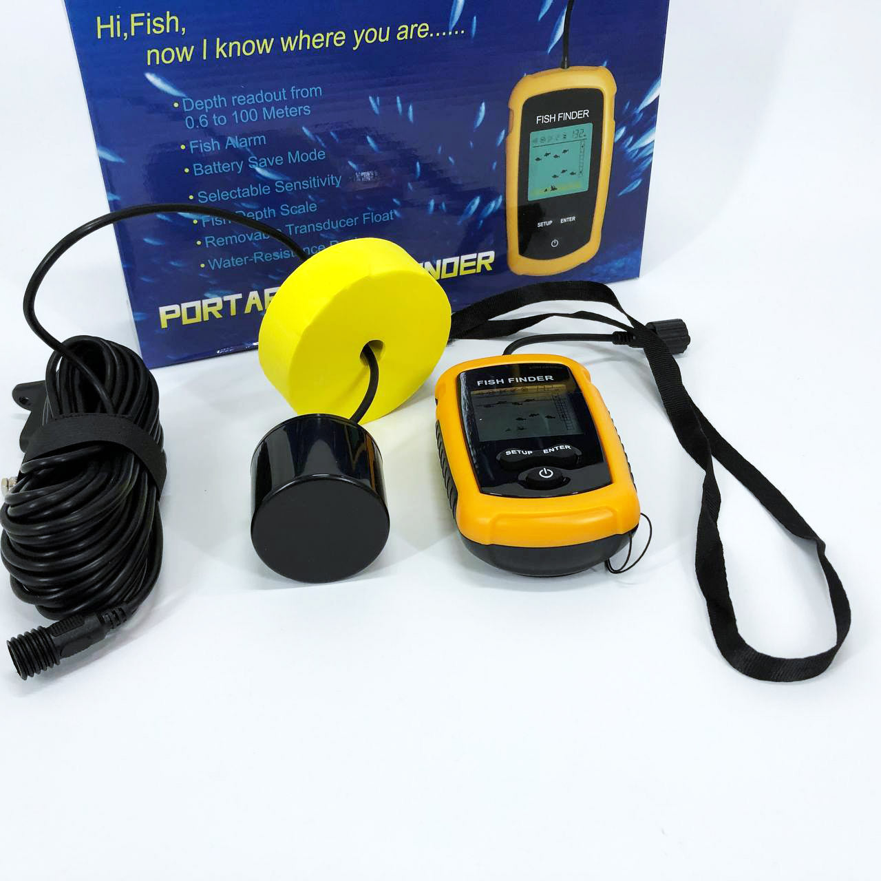 Эхолот портативный Fish Finder до 100м сонар портативный универсальный