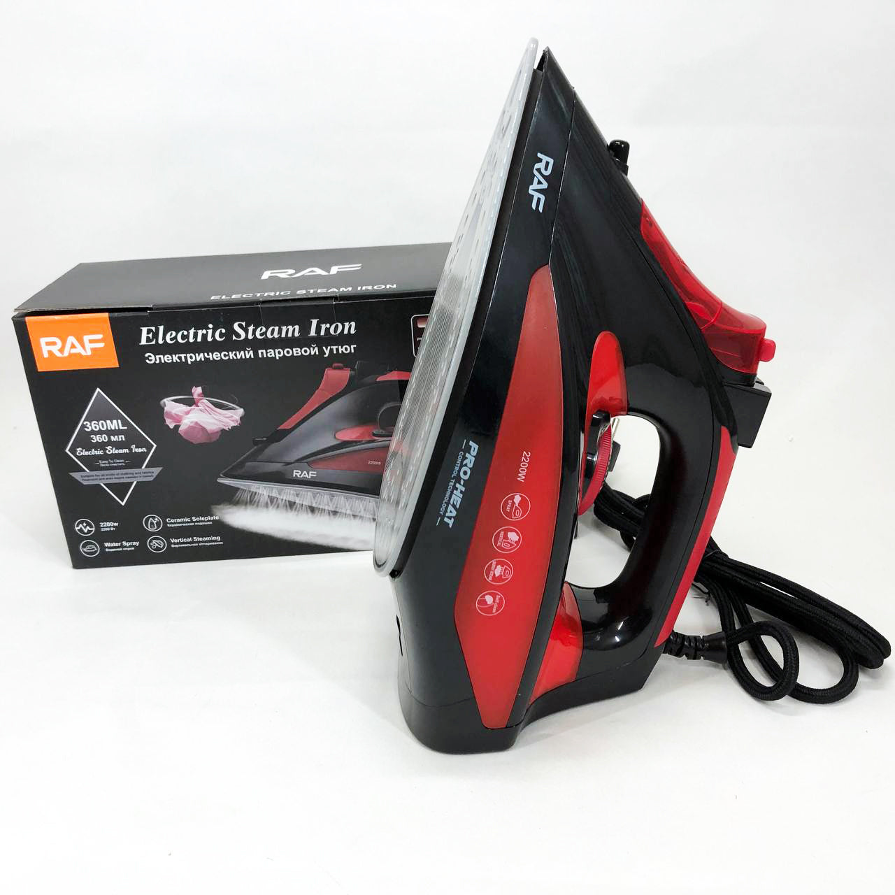 Утюг с керамической подошвой RAF R.1233 мощность 2200Вт 320 мл