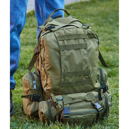 Сумка - подсумок тактическая поясная Tactical военная, сумка нагрудная с ремнем 5 литров кордура хаки