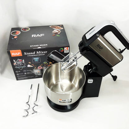 Стационарный миксер ручной RAF R.6652 с металлической чашей 3.5 л 1000 Вт