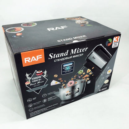 Стационарный миксер ручной RAF R.6652 с металлической чашей 3.5 л 1000 Вт